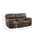 Фото #6 товара White Label Fleming 80" Power Double Reclining Love Seat with Center Console