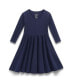 Girls Fair Trade Organic Cotton Solid 3/4 Sleeve Twirl Dress