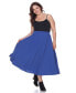 Plus Size Flared Midi Skirt