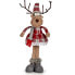 Decorative Figure Deer White Brown Red Grey 16 x 57 x 22 cm (4 Units)