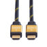 ROLINE GOLD HDMI High Speed Cable + Ethernet - M/M 5 m - 5 m - HDMI Type A (Standard) - HDMI Type A (Standard) - Black - Gold