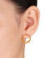 ფოტო #2 პროდუქტის Citrine (2 4/5 ct. t.w.) Graduated Open Circle Hoop Earrings in 18k Gold Plated Sterling Silver