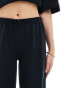 Фото #10 товара ASOS DESIGN co-ord cupro wide leg trouser in black