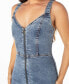 Фото #4 товара Juniors' Sleeveless Denim Bodycon Dress