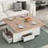 Modern Lift Top Coffee Table Multi Functional Table With 3 Drawers