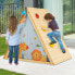 2 in 1 Kinderzelt Holz Spielhaus