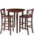 Fiona 3-Piece High Round Table with 2 Bar V-Back Stool