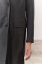Zw collection wool blend tailored frock coat
