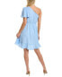 Фото #2 товара Area Stars One-Shoulder Ruffle Mini Dress Women's Blue Xs