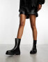 Walk London Margot zip boots in black leather