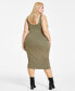 Фото #2 товара Trendy Plus Size Sleeveless Bodycon Midi Dress, Created for Macy's