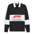 Фото #3 товара Puma F1 Rugby Long Sleeve Polo Shirt Mens Black, White Casual 62724701