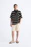 Pleated bermuda shorts