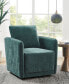 29.5" Kaley Wide Fabric Upholstered 360 Degree Swivel Chair