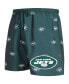ფოტო #4 პროდუქტის Men's Green New York Jets Allover Print Mini Logo Shorts