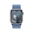 Apple Watch Series 9 Aluminium Silber"Silber 41 mm One Size (130-200 mm Umfang) Winterblau GPS + Cellular