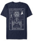 ფოტო #1 პროდუქტის Star Trek Men's Discovery Ncc-1031 Schematic Short Sleeve T-Shirt