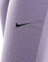 Nike ribbed mid rise flared trouser in purple