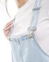 ONLY short dungaree in light wash blue