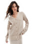 Фото #1 товара Vila longline cardigan in cream