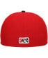 ფოტო #5 პროდუქტის Men's Red Indianapolis Indians Authentic Collection Team Home 59FIFTY Fitted Hat