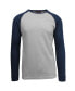 Men's Long Sleeve Thermal Shirt with Contrast Raglan Trim on Sleeves