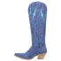 Dingo Thunder Road Embroidered Snip Toe Cowboy Womens Blue Casual Boots DI597-4