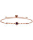 Amethyst & Polished Bar Bolo Bracelet (1/4 ct. t.w.) in Rose Gold-Plated Sterling Silver (Also in Swiss Blue Topaz & Madeira Citrine)