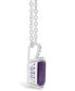 ფოტო #3 პროდუქტის Women's Amethyst (3-1/6 ct.t.w.) and Diamond Accent Pendant Necklace in Sterling Silver