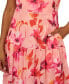 ფოტო #5 პროდუქტის Women's Floral Print Tiered Sleeveless Midi Dress
