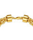 ფოტო #2 პროდუქტის 14k Yellow Gold Plated with Cubic Zirconia Triple Circle Round Woven Braided Link Chain Bracelet