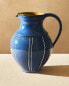 Striped ceramic jug