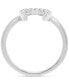 ფოტო #5 პროდუქტის Diamond Horseshoe Ring (1/10 ct. t.w.) in 10k White Gold or 10k Rose Gold