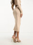 I Saw It First knitted midi skirt co-ord oatmeal 44 - фото #3