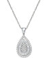 ფოტო #1 პროდუქტის Diamond Teardrop Pendant Necklace (1/2 ct. t.w.) in 14k White, Yellow or Rose Gold, Created for Macy's