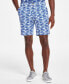 ფოტო #1 პროდუქტის Men's Keys Regular-Fit Stretch Palm Leaf-Print 9" Shorts, Created for Macy's