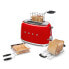 Фото #12 товара SMEG toaster TSF01RDEU (Red) - 2 slice(s) - Red - Steel - Buttons - Level - Rotary - China - 950 W