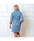 Women's Long Sleeve Button Front Shirt Dress