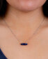 Фото #2 товара Giani Bernini lapis Hexagon Pendant Necklace in Sterling Silver, 16" + 2" extender, Created for Macy's