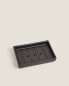 Matte black earthenware bathroom soap dish