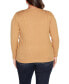 Фото #2 товара Plus Size Square Neck Sweater