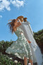 Фото #1 товара Платье с ажурной вышивкой и узлом ZARA