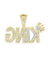 Фото #3 товара Macy's men's Diamond King & Crown Pendant (1/2 ct. t.w.) in 10k Gold