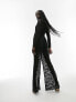 Фото #4 товара Topshop lace straight leg jumpsuit in black