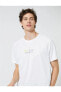 Фото #1 товара 3sam10106nk 000 Beyaz Erkek Jersey Kısa Kollu Bisiklet Yaka T-shirt