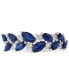 ფოტო #3 პროდუქტის Lab Grown Sapphire (2-1/5 ct. t.w.) & Lab Grown Diamond (1/3 ct. t.w.) Marquise Vine Ring in 14k White Gold