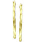 Фото #3 товара Серьги Giani Bernini twist Hoop in Gold Plated Silver