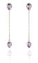 Charming long silver earrings with amethysts MEAAGUP2719