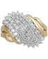 ფოტო #3 პროდუქტის Diamond Diagonal Cluster Ring (1 ct. t.w.) in 10k Gold