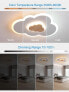 Фото #3 товара Светильник потолочный облака FANLG LED, Дерево, Dimmable, 3000 К - 6000 К, 40 см 20 Вт, Современные светодиодные потолочные светильники для детской комнаты, детской, спальни, гостиной [Класс энергии A+]